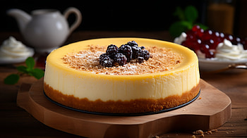 AI-Generated Cheesecake Delight, AI Art, food, cheesecake HD wallpaper