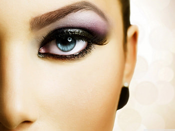 blue eyes, makeup, girl, perfect face HD wallpaper
