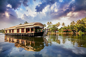 Houseboat, backwaters, kerala, india HD wallpaper