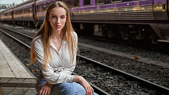Girl At Bangkok Railway Station , girls, model HD wallpaper