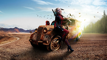 Deadpool Female Sidekick Hits The Road, deadpool, superheroes, artist, artwork, digital-art HD wallpaper