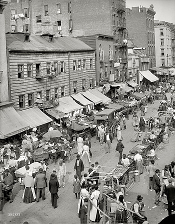 Old New York, Jewish market 1900 HD phone wallpaper