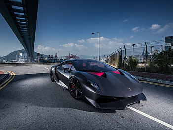 Lamborghini Sesto Elemento, Matte black finish, Supercar collection, Mobile HD wallpaper