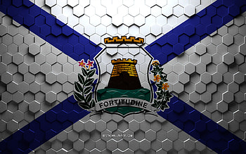 Flag of Fortaleza, honeycomb art, Fortaleza hexagons flag, Fortaleza 3d hexagons art, Fortaleza flag HD wallpaper