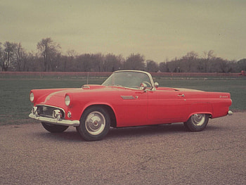 ford-thunderbird, ford, road, thunderbird, red HD wallpaper