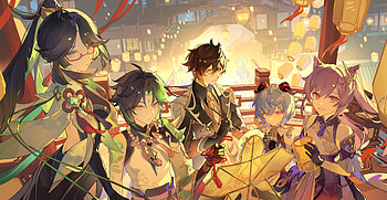 Genshin Impact : Xianyun, Zhongli, Xiao, Ganyu & Keqing United, Xianyun (Genshin Impact), Zhongli (Genshin Impact), Xiao (Genshin Impact), Ganyu (Genshin Impact), Keqing (Genshin Impact) HD wallpaper