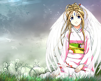 Ah! My Goddess, wings, belldandy, anime, angel, manga HD wallpaper