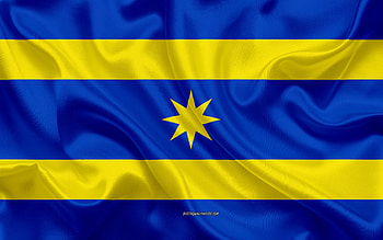 Flag of Zlin, Czech Republic, , silk texture, Zlin flag, Czech cities, Zlin HD wallpaper