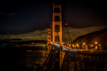 Bridges, Usa, , Golden Gate, Bridge, Night HD wallpaper