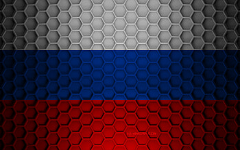 Russia flag, 3d hexagons texture, Russia, 3d texture, Russia 3d flag, metal texture, flag of Russia HD wallpaper