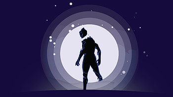 Minimal, Black Panther, artwork, 2018 HD wallpaper
