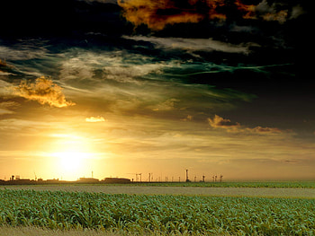 sunset, color, landscape, clouds, sky HD wallpaper