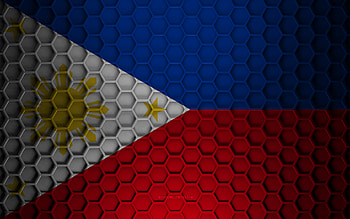 Philippines flag, 3d hexagons texture, Philippines, 3d texture, Philippines 3d flag, metal texture, flag of Philippines HD wallpaper