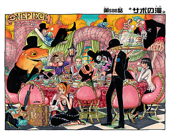 One Piece Color Cover Page 588, Franky (One Piece), Usopp (One Piece), Sanji (One Piece), Nami (One Piece), Brook (One Piece), Anime, One Piece HD wallpaper