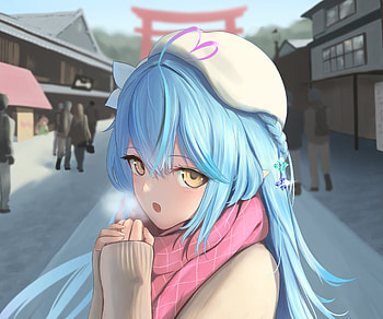 Yukihana Lamy, hololive, Yukihana Lamy, Anime, Virtual Youtuber HD wallpaper