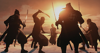 Blue-Eyed Samurai Sunset Battle, Anime, Blue Eye Samurai HD wallpaper