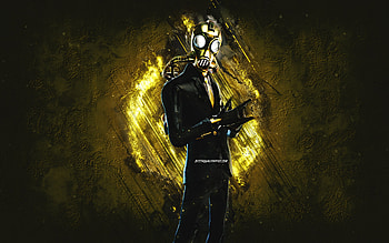 Fortnite Shadow Chaos Double Agent Skin, Fortnite, main characters, yellow stone background, Shadow Chaos Double Agent, Fortnite skins, Shadow Chaos Double Agent Skin, Shadow Chaos Double Agent Fortnite, Fortnite characters HD wallpaper