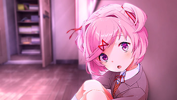 Natsuki Light, Natsuki (Doki Doki Literature Club!), manga HD wallpaper