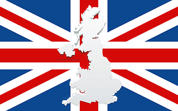 United Kingdom map silhouette, Flag of United Kingdom, silhouette on the flag, United Kingdom, 3d United Kingdom map silhouette, United Kingdom flag, United Kingdom 3d map HD wallpaper