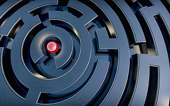 Above view, Search for a way, Pathfinding black maze, High-quality HD wallpaper