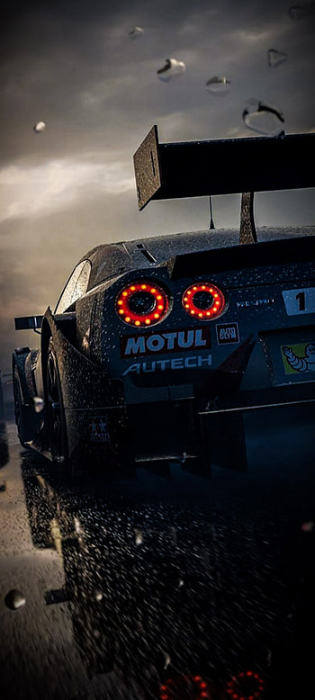 GT-R in the Rain, Racecar, GT HD phone wallpaper