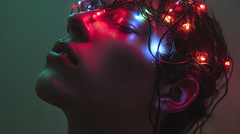 Neon Mind Upload —, Portrait, Face HD wallpaper
