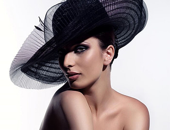 BEAUTY IN HAT, face, beautiful, perfect, hat, woman, beauty HD wallpaper