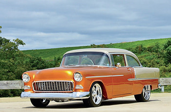 1955-Chevrolet-Bel-Air, 1955, Bowtie, Classic, GM HD wallpaper