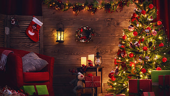 Christmas wreath, Christmas Trees HD wallpaper