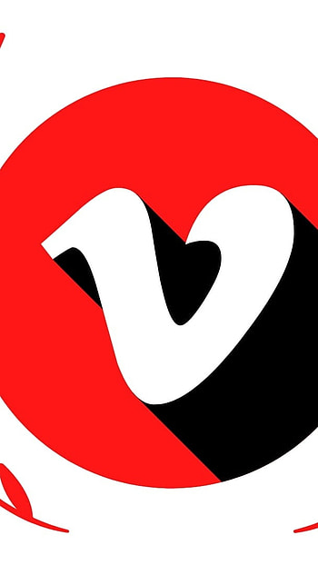 V Letter, Logo, Red HD phone wallpaper