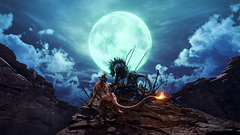 Final Fantasy VII Rebirth Moonlit Scene, video game, Final Fantasy VII Rebirth, moon HD wallpaper