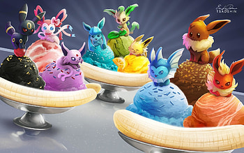 Eevee evolutions Group (70 ) HD wallpaper