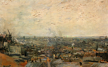 View of Paris from Montmartre, 1886 - Vincent van Gogh HD wallpaper