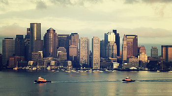 Boston Skyline, Best backgrounds HD wallpaper