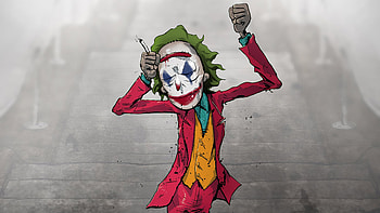Joker Stair Dance , joker, supervillain, artist, artwork, digital-art HD wallpaper