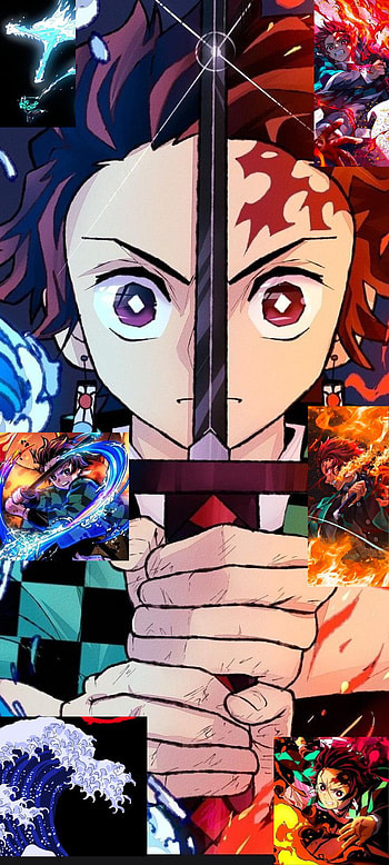 Tanjiro both sides, japan, anime HD phone wallpaper
