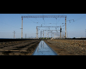 railing, train, russia, track HD wallpaper
