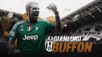 Gianluigi Buffon, Sport logo football player HD wallpaper
