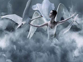 Angel Dance, beautiful angel, magic, gray background, passionate, dance, wonderful, beauty, white wings, white dress, face, swan, amazing HD wallpaper