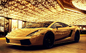 golden lamborghini gallardo, golden, italian, lamborghini, gallardo HD wallpaper