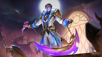 Tsukuyomi Moon Sky Background Smite HD wallpaper