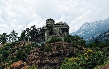 Ivozio, plants, landscape, nature, castle, mountains, cloud HD wallpaper