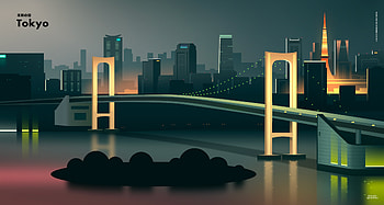 Tokyo City Minimalist , tokyo, minimalism, minimalist, artist, artwork, digital-art HD wallpaper