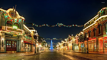 City lights, Christmas decorations, Holiday , Urban festivity HD wallpaper