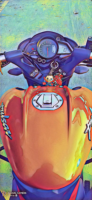 Pulsar NS 125 Art, orange, automotive_design, bajaj, bajajpulsarns125, hmd HD phone wallpaper