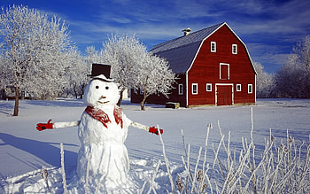 Landscape, Winter, Snowman HD wallpaper