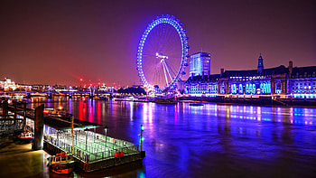 London Eye At Night HD wallpaper