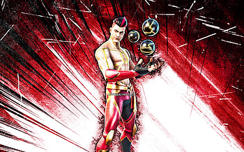 TheGrefg, grunge art, Fortnite Battle Royale, Fortnite characters, TheGrefg Skin, red abstract rays, Fortnite, TheGrefg Fortnite HD wallpaper