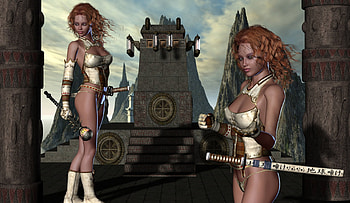 Woman, beautiful, fantasy, 3d HD wallpaper