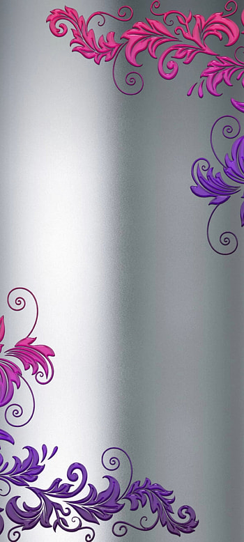 Silver purple floral, magenta, pink, premium, luxury, valentine HD phone wallpaper